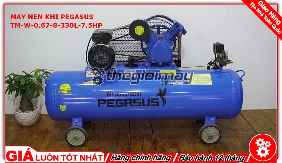 Máy nén khí dây đai Pegasus TM-W-0.67/8-330L-7.5HP