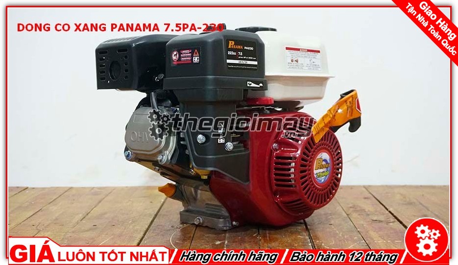 Động cơ xăng PANAMA 7.5 là sản phẩm được người tiêu thụ tin dùng trong chạy ghe xuồng, động cơ cho máy tuốt lúa, máy khoan cắt bê tông