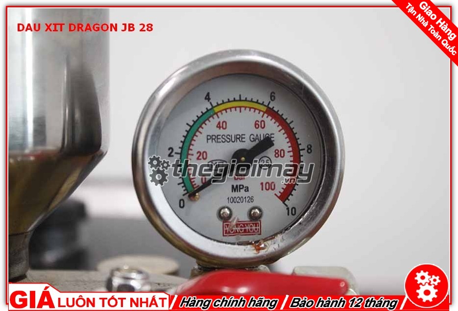 Đồng hồ đo áp lực của đầu xịt Dragon JB28