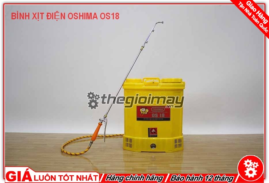 Bình xịt điện Oshima OS 18 tiêu chuẩn Nhật Bản