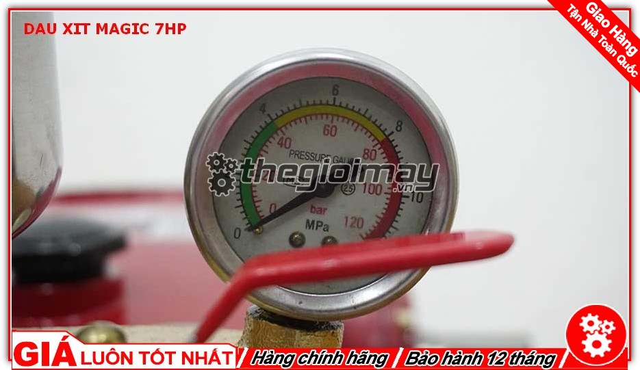 Đồng hồ đo áp lực của đầu xịt Magic 7HP