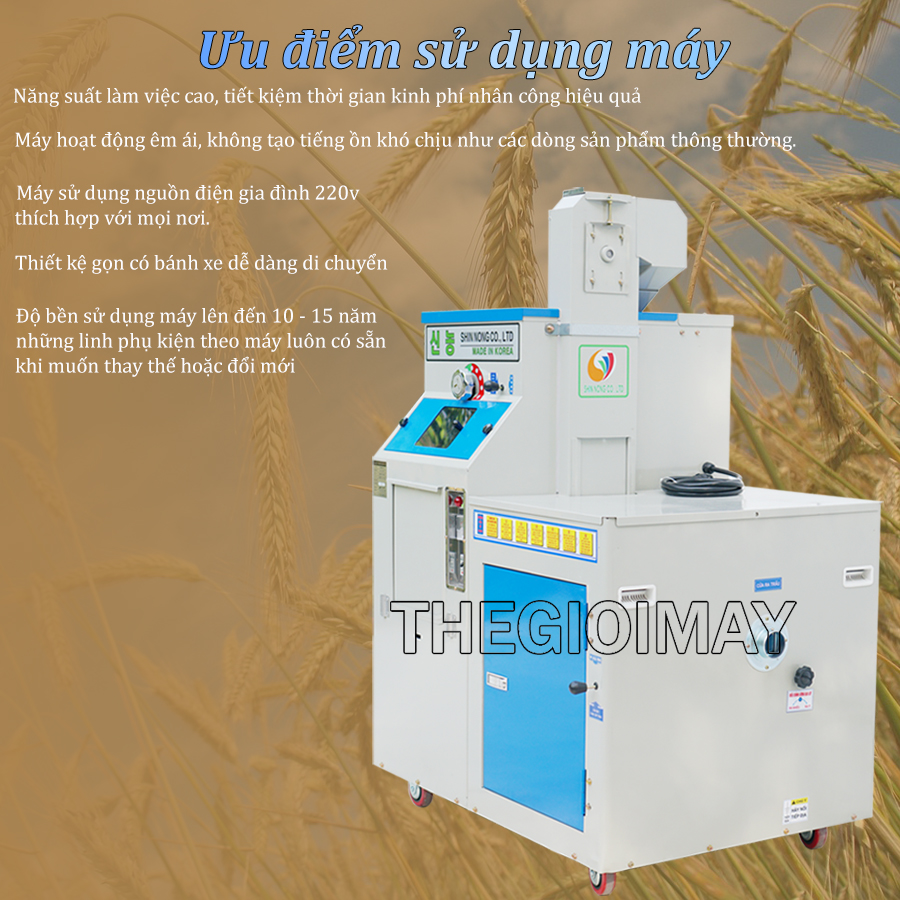 Ưu điểm máy xát gạo liên hoàn Hàn Quốc SN-300R