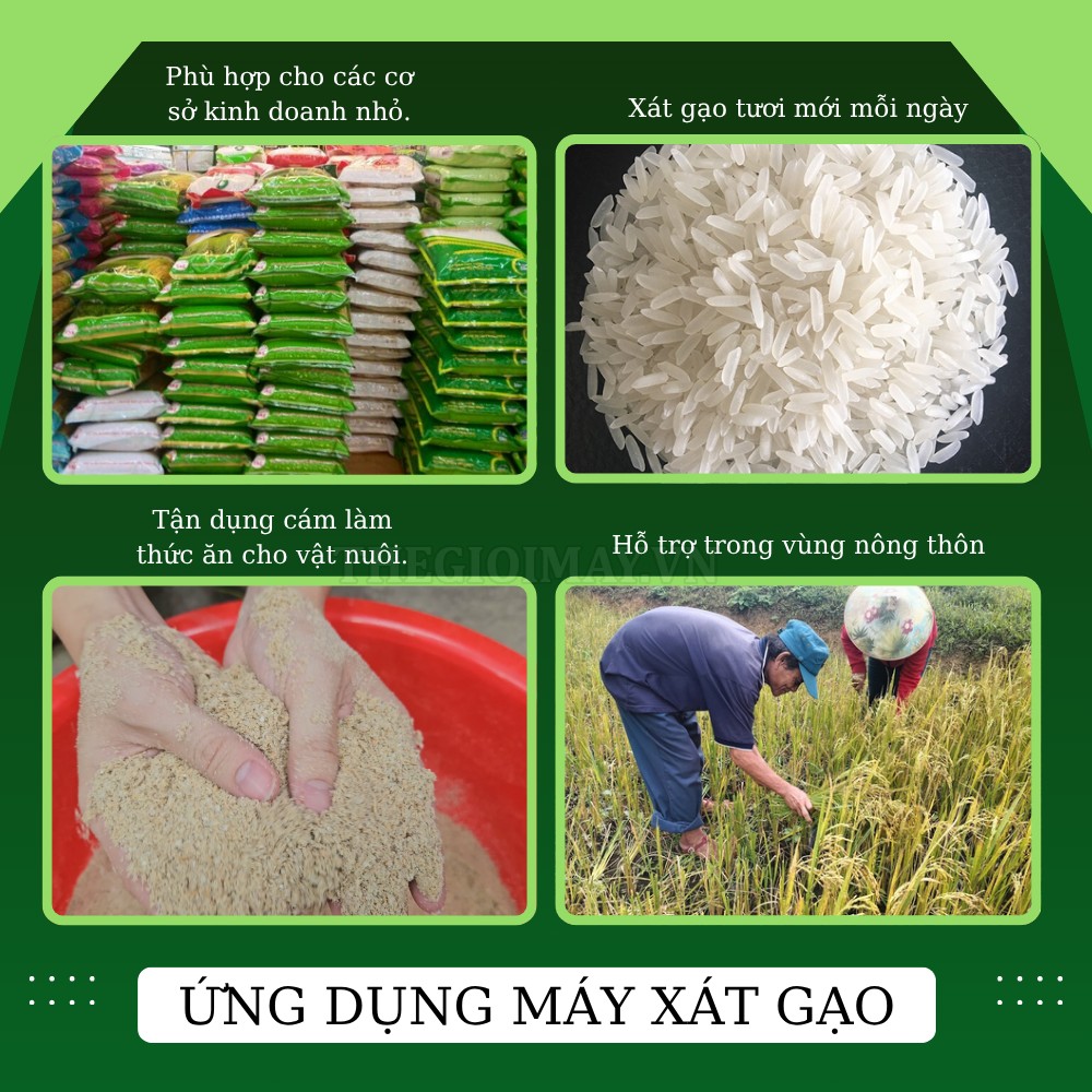 Ứng dụng của máy xát gạo gia đình Takyo TK 400