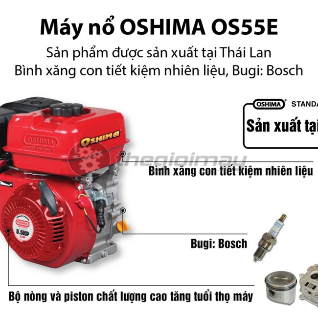 Máy nổ Oshima OS550E 5.5HP uy tín