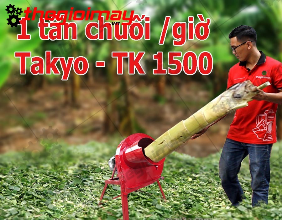 Máy băm chuối Takyo TK1500 có năng suất lên đến 1 tấn/giờ