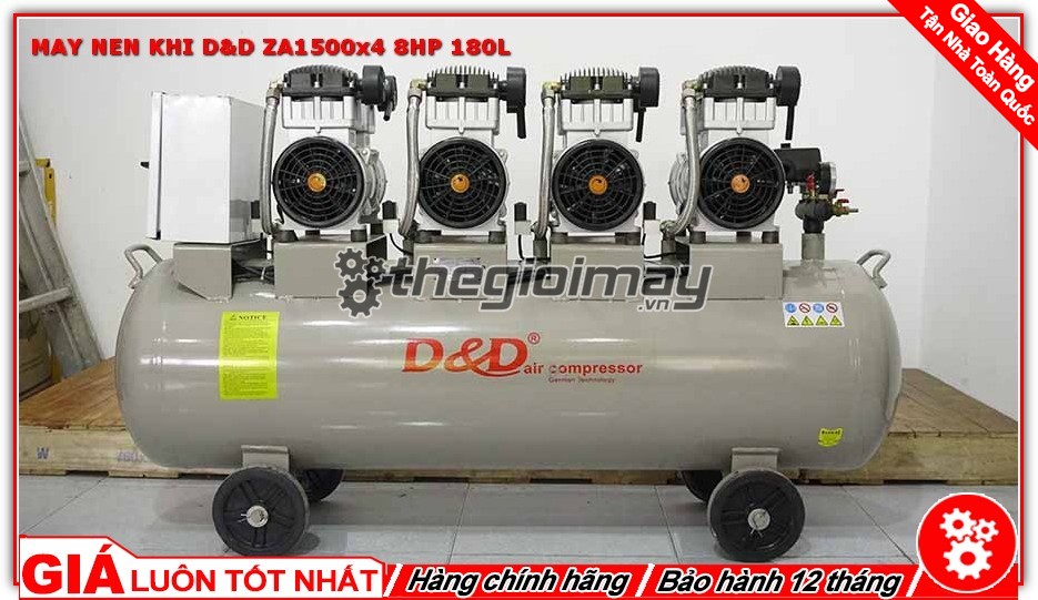 Máy nén khí D&D ZA1500x4 8HP-180L