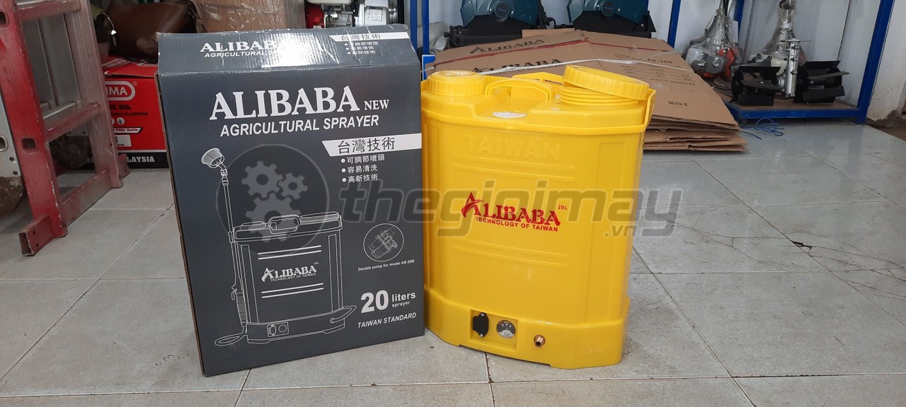 Thùng đựng của bình xịt điện Alibaba 20L bơm đôi