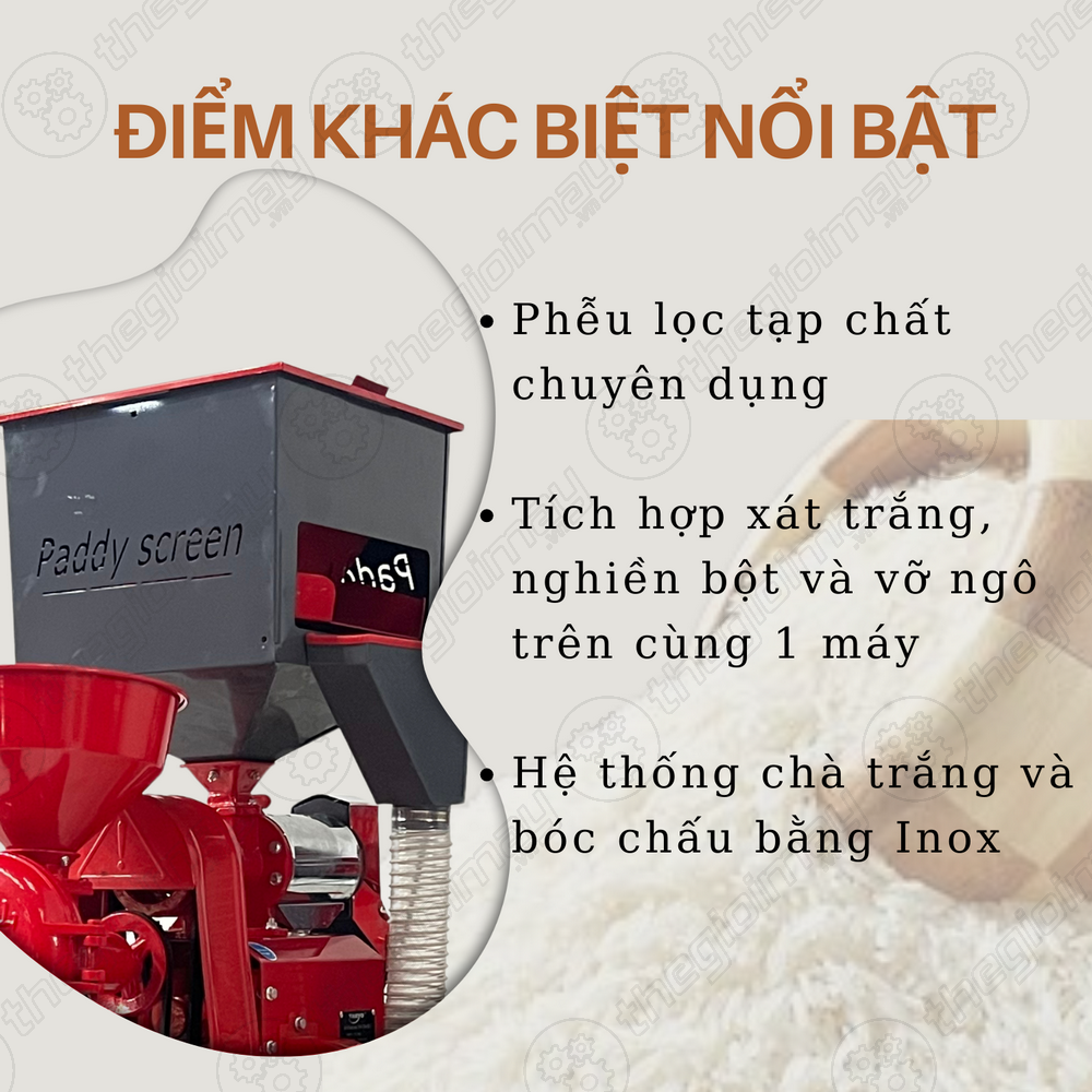 Điểm khác biệt của máy xát gạo Takyo TK 200 P