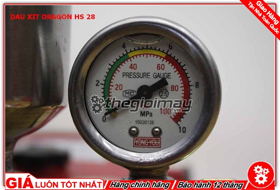 Đồng hồ áp lực của đầu xịt Dragon HS-28
