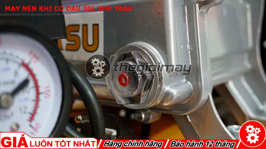 Đồng hồ đo áp lực máy nén khí mini YASU 30L