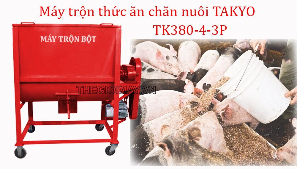 Máy trộn thức ăn chăn nuôi Takyo TK 380 - 4 - 3p