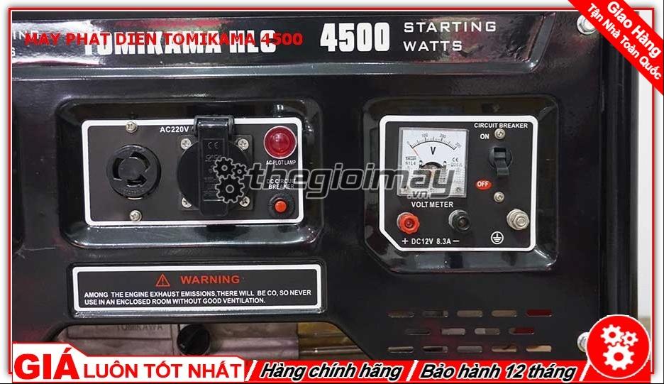 Bảng điều khiển của máy phát điện Tomikama 4500