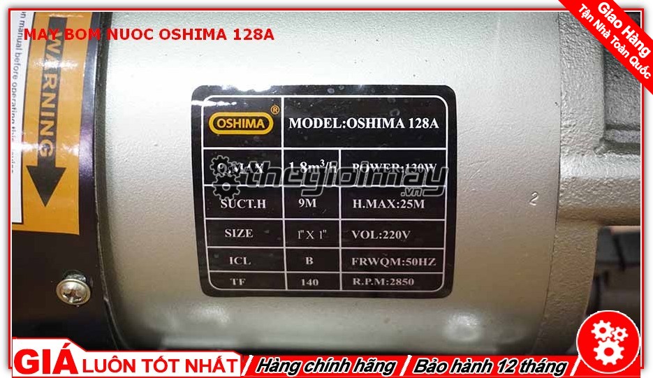 Thông số máy bơm nước oshima 128A.
