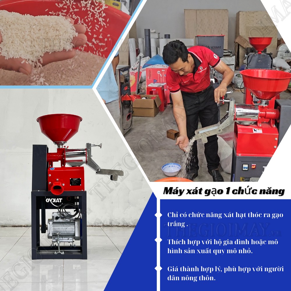 Ưu điểm nổi trội của máy xay xát lúa gạo 1 chức năng 