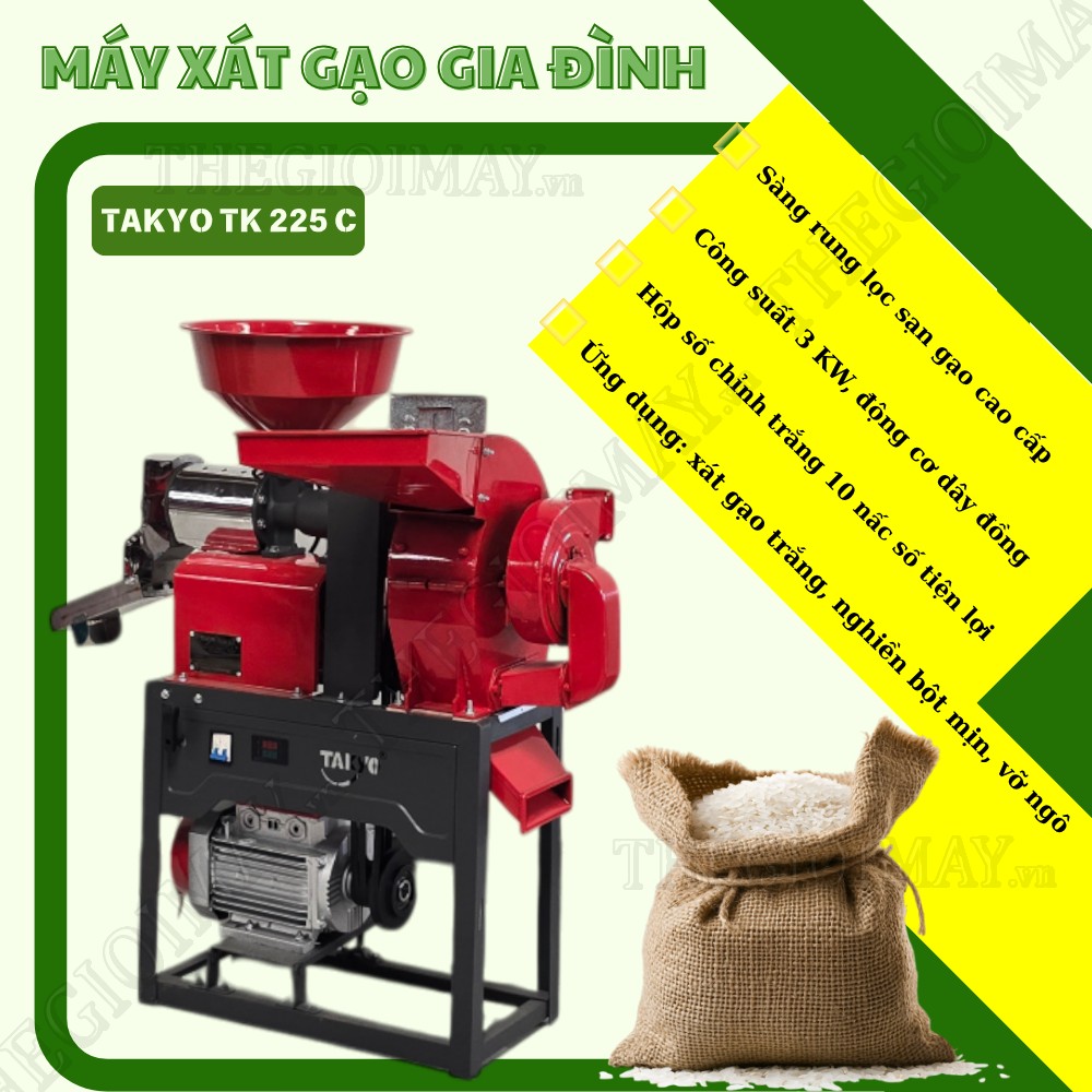 Máy xay xát gạo Takyo TK 225 C chính hãng