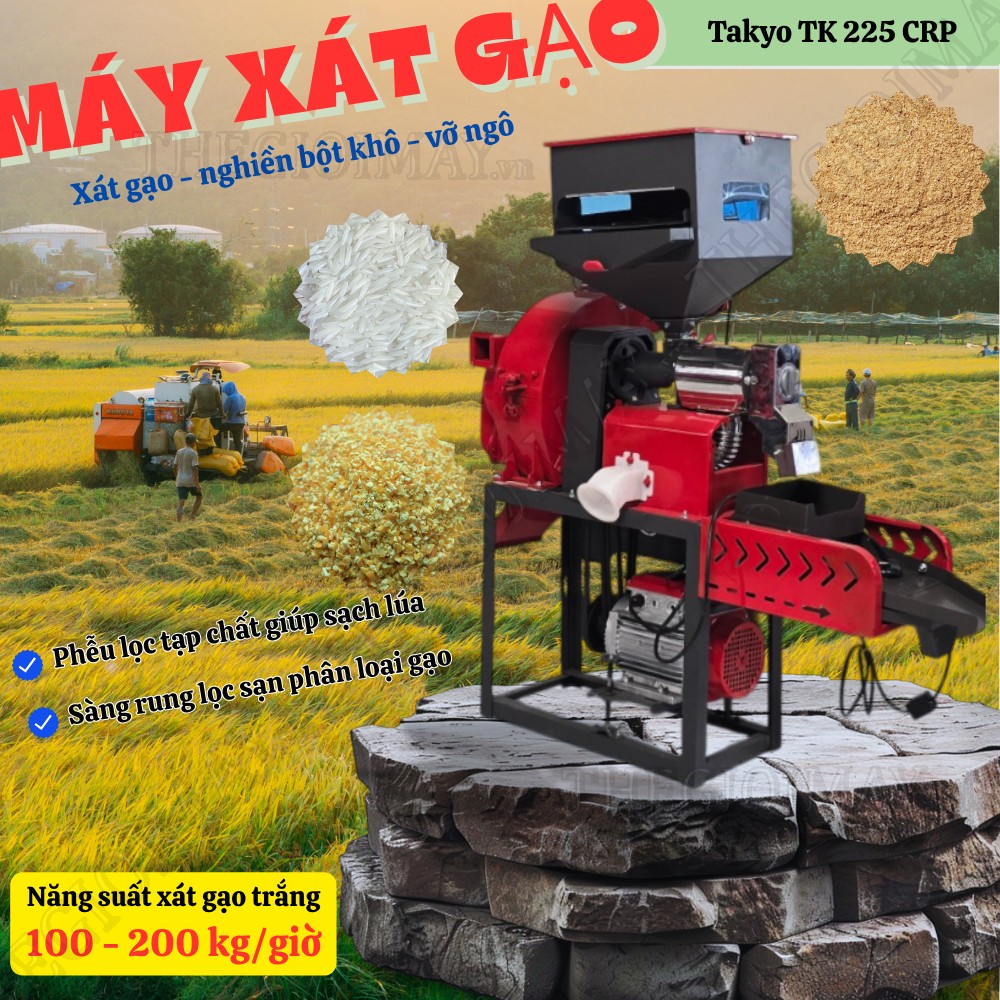 Máy xay xát gạo Takyo TK 225 CRP chính hãng