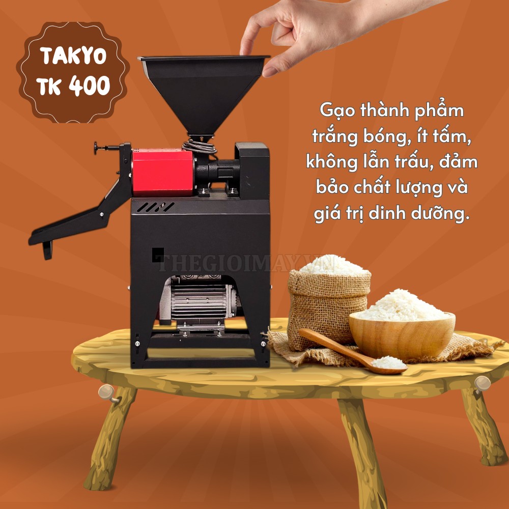 Máy xay xát gạo Takyo TK 400 chính hãng