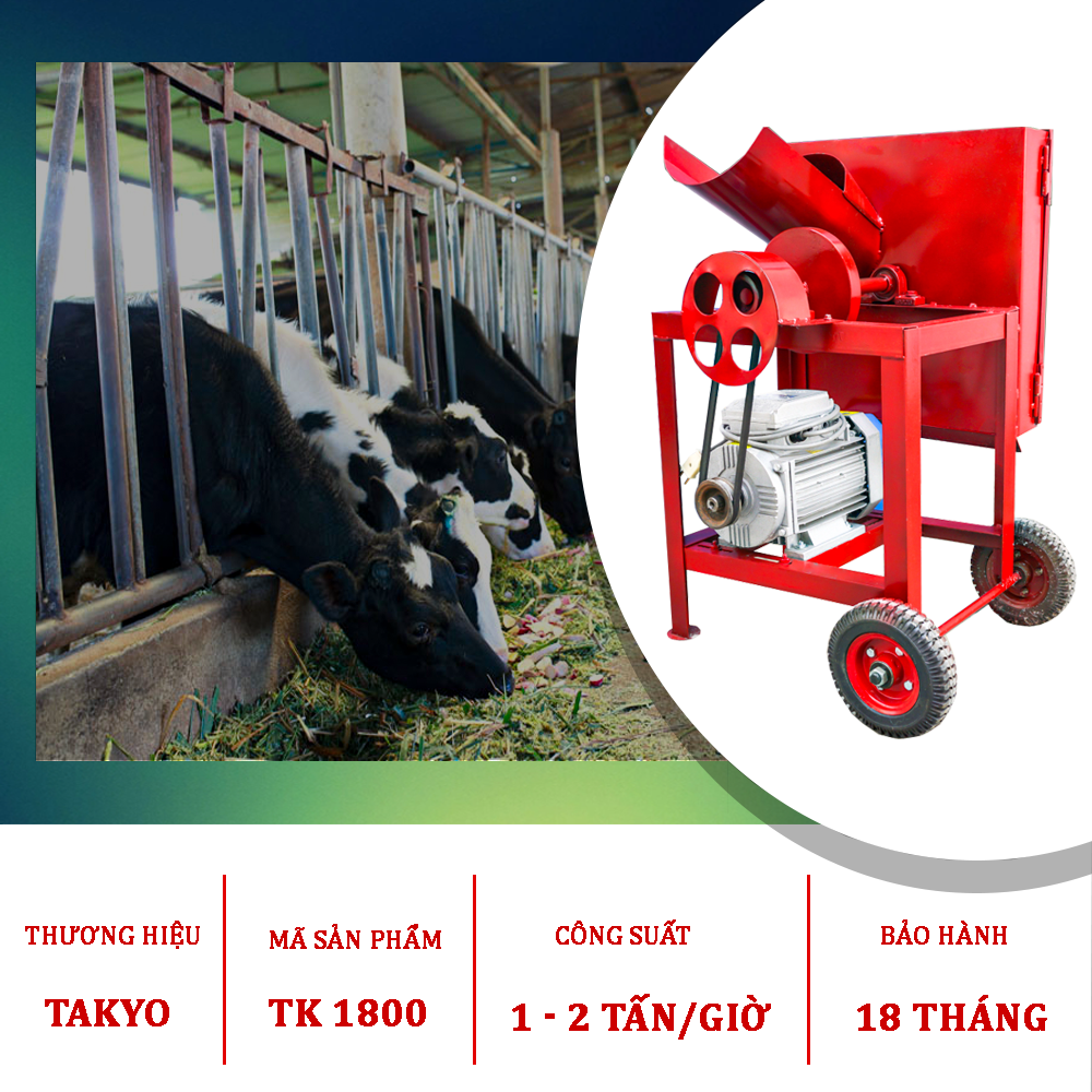 Máy thái chuối đa năng Takyo TK 1800 được bảo hành tới 18 tháng