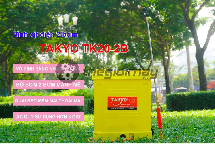 Bình xịt điện bơm đôi Takyo TK20-2B
