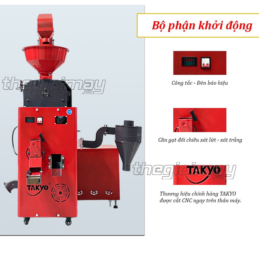 Bộ phận khởi động của máy xát gạo Takyo TK 250 T