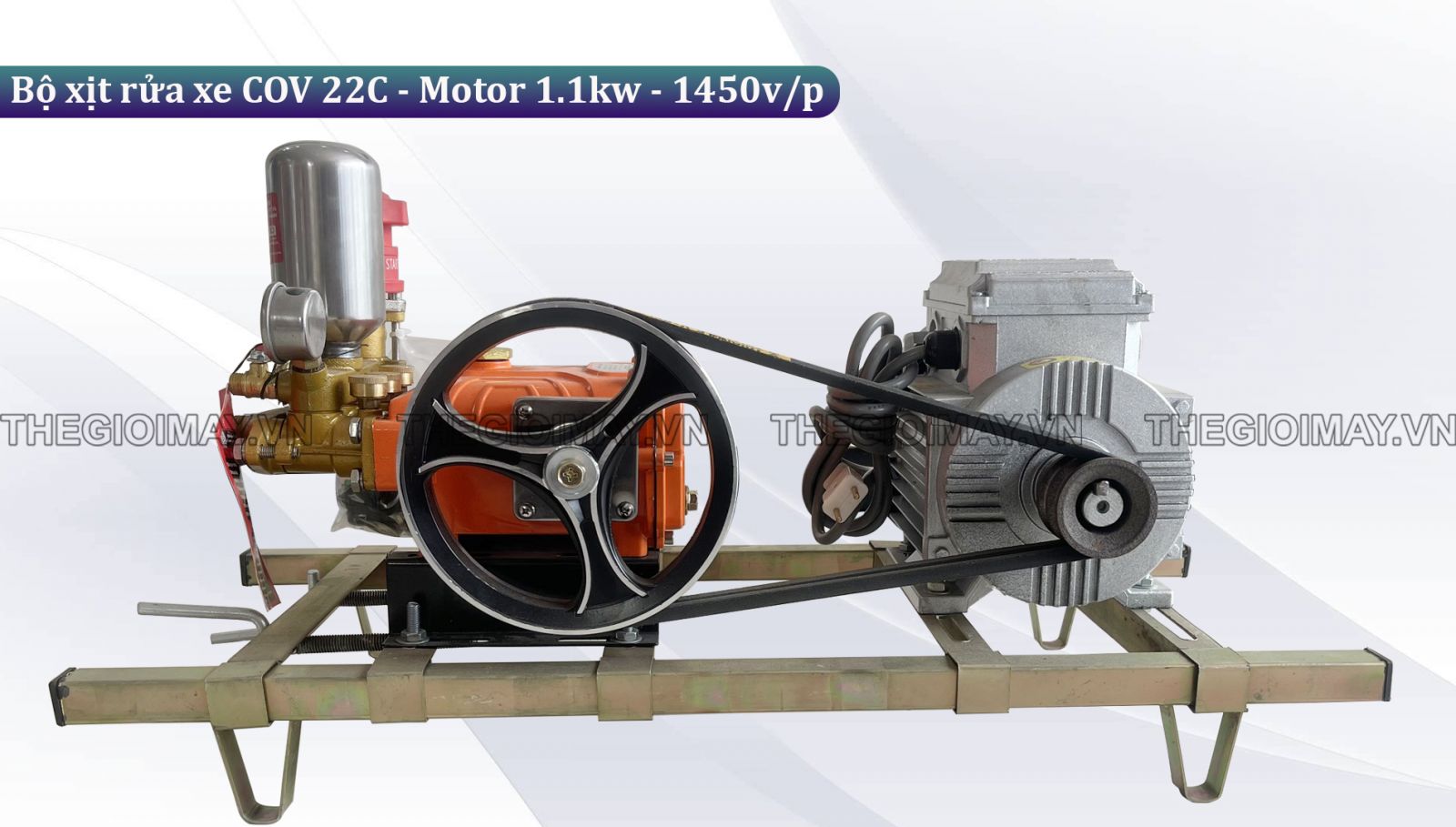 Ứng dụng của bộ xịt rửa xe dây đai COV 22c - Motor 1.1kw-1450v/p