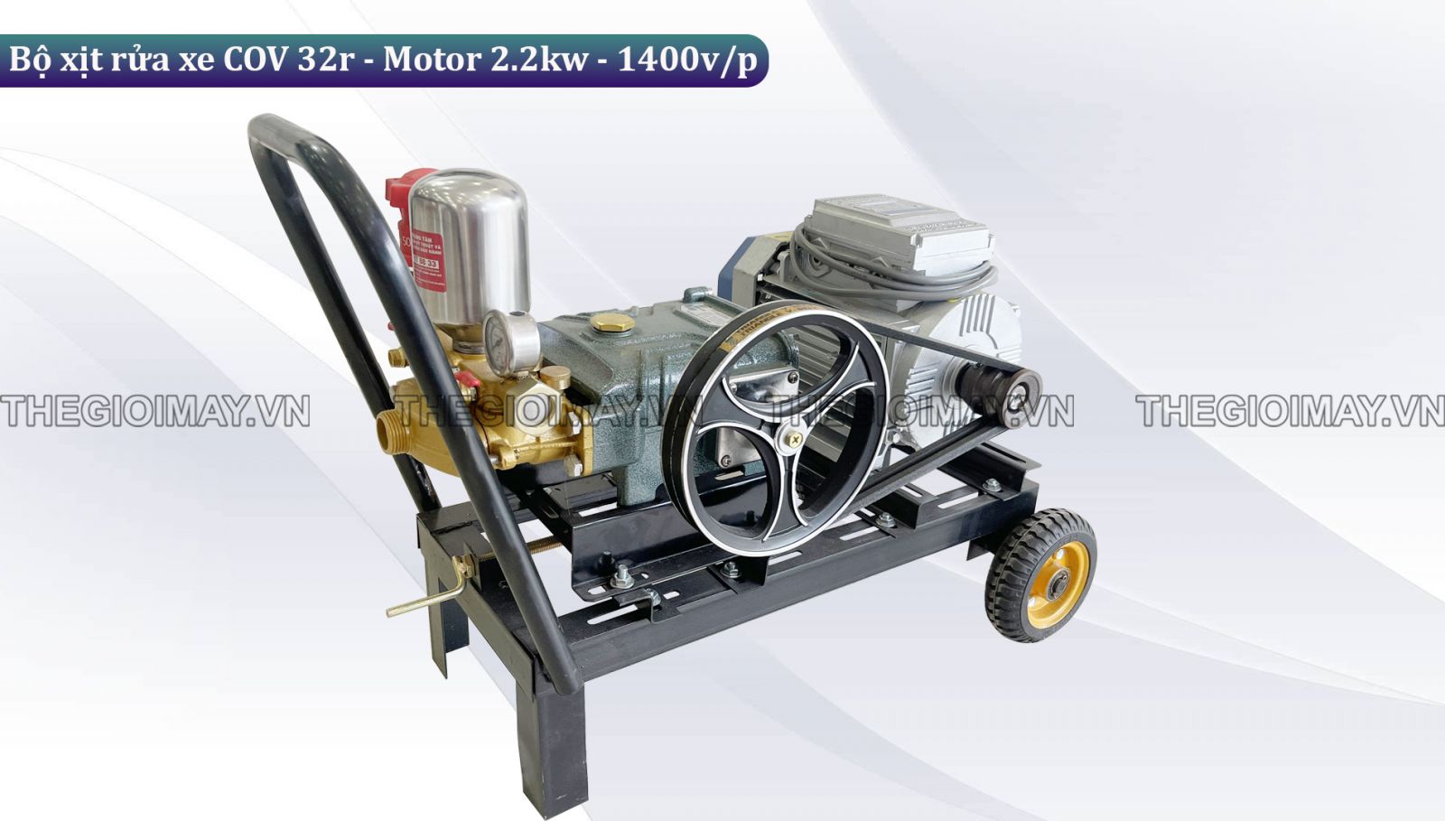 Ứng dụng của đầu xịt rửa xe dây đai COV 32r - Motor 2.2kw-1400v/p