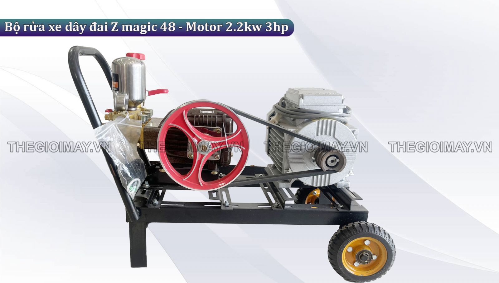 Nguyên lý hoạt động của bộ rửa xe dây đai Z magic 48 - Motor 2.2kw 3hp