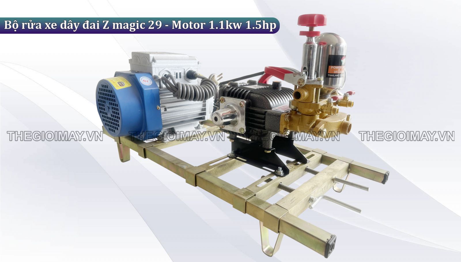 Bộ rửa xe dây đai Z magic 29 - Motor 1.1kw 1.5hp