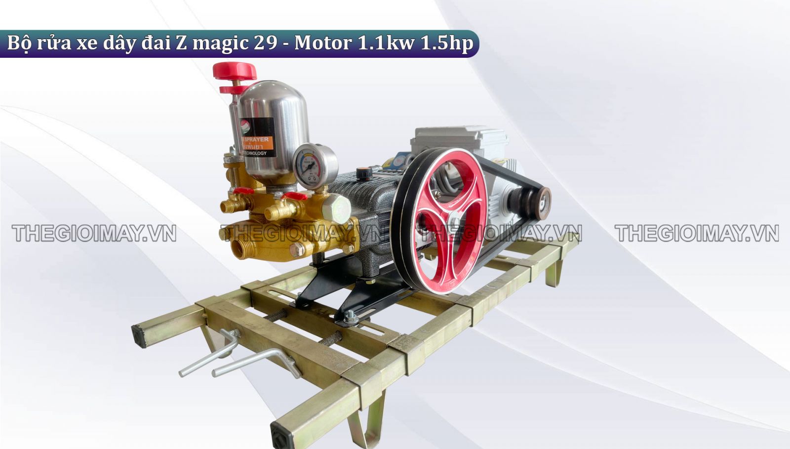 Nguyên lý hoạt động của bộ rửa xe dây đai Z magic 29 - Motor 1.1kw 1.5hp