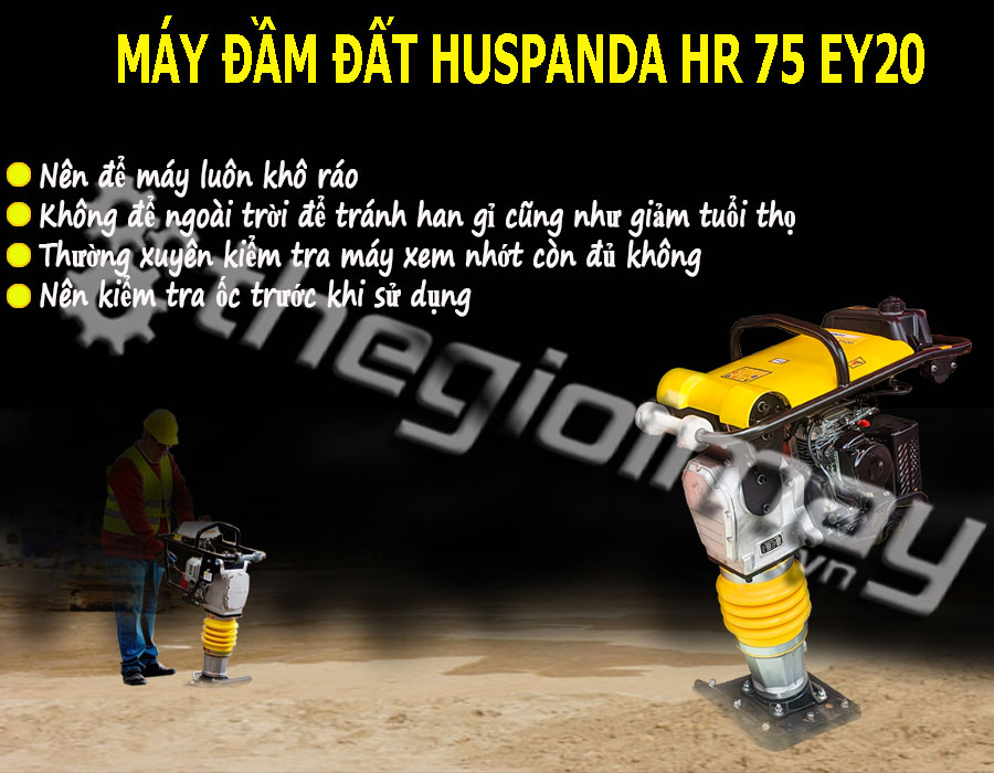Cách bảo quản máy đầm đất Huspanda HR 75 EY20
