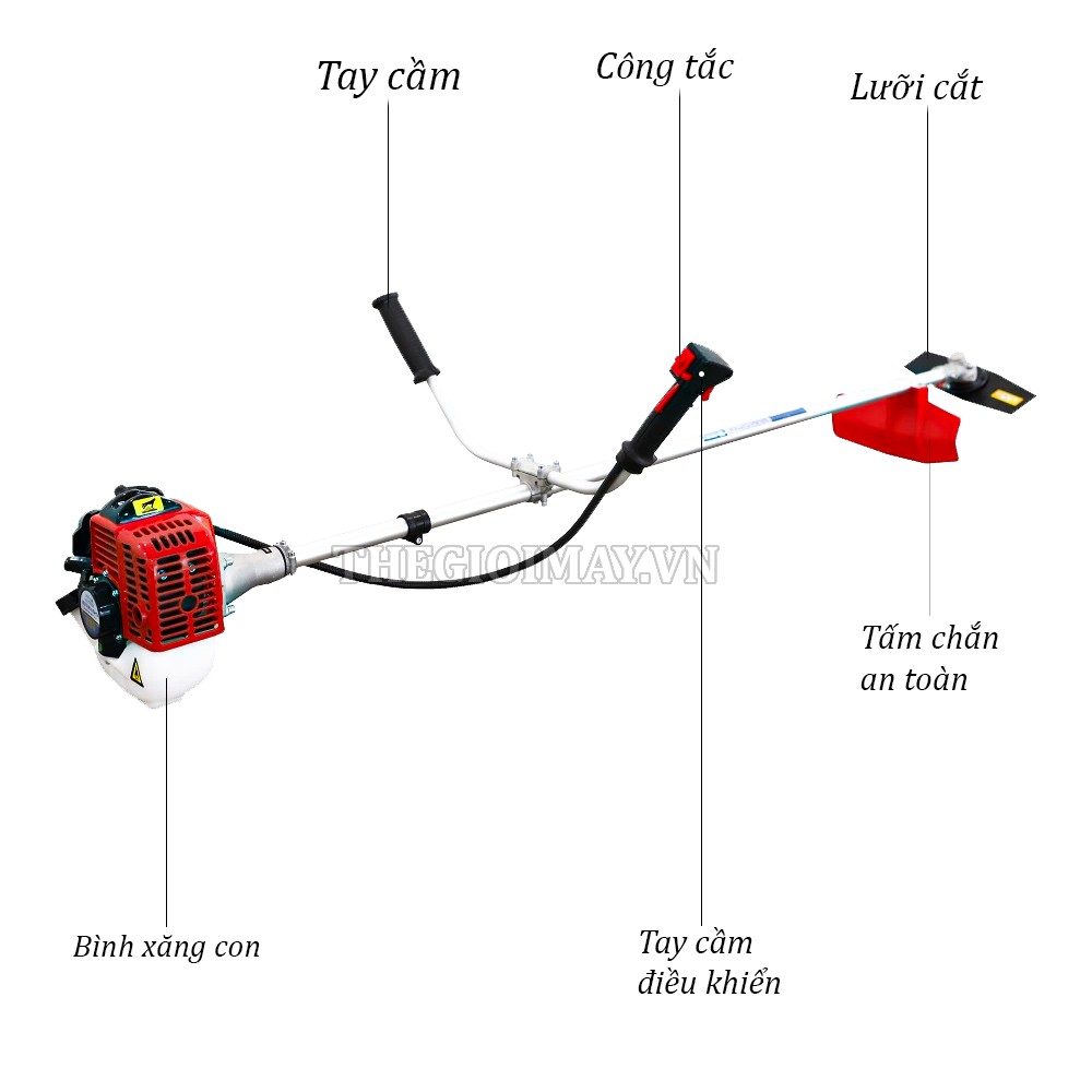 Cấu tạo của máy cắt cỏ Mitsukaisho 260 cần rời chết