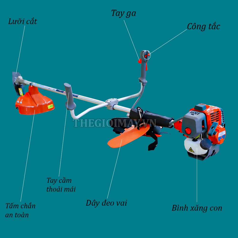 Cấu tạo của máy cắt cỏ Mitsukaisho 541 cần rời chết