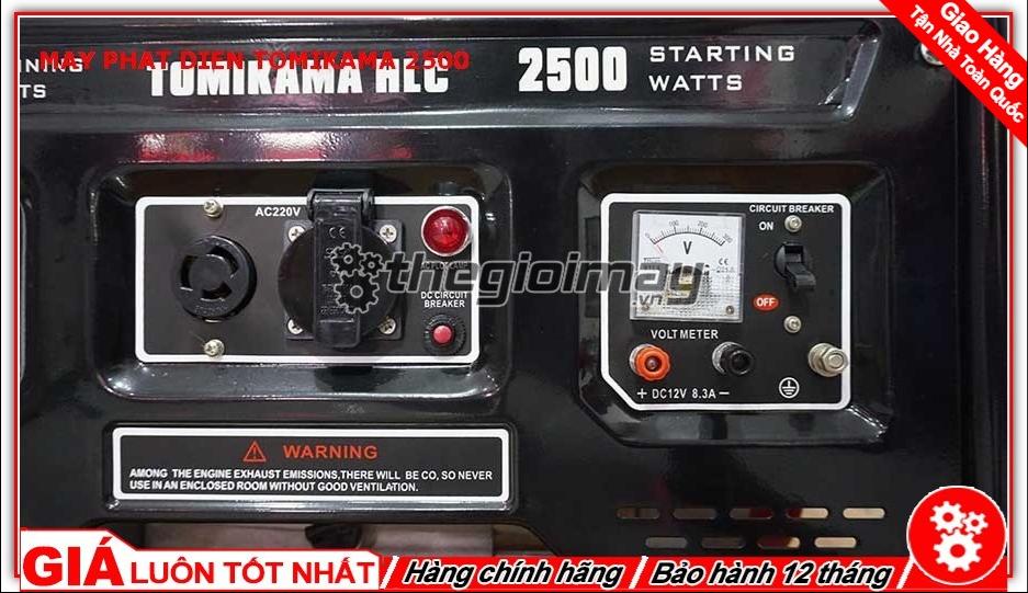 Bảng điều khiển của máy phát điện Tomikama 2500
