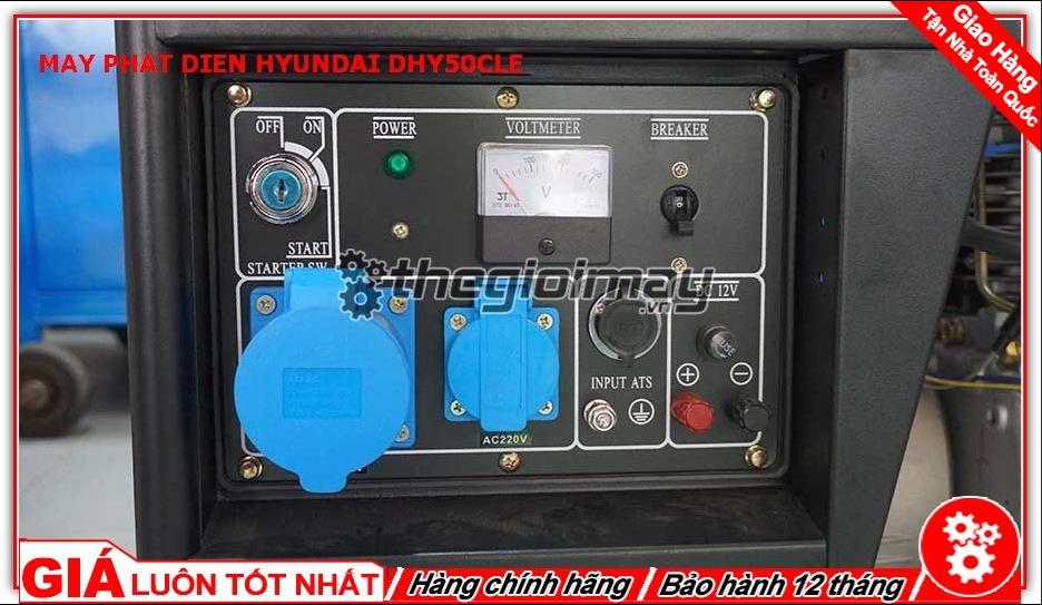 Bảng điều khiển của máy phát điện Hyundai DHY50CLE