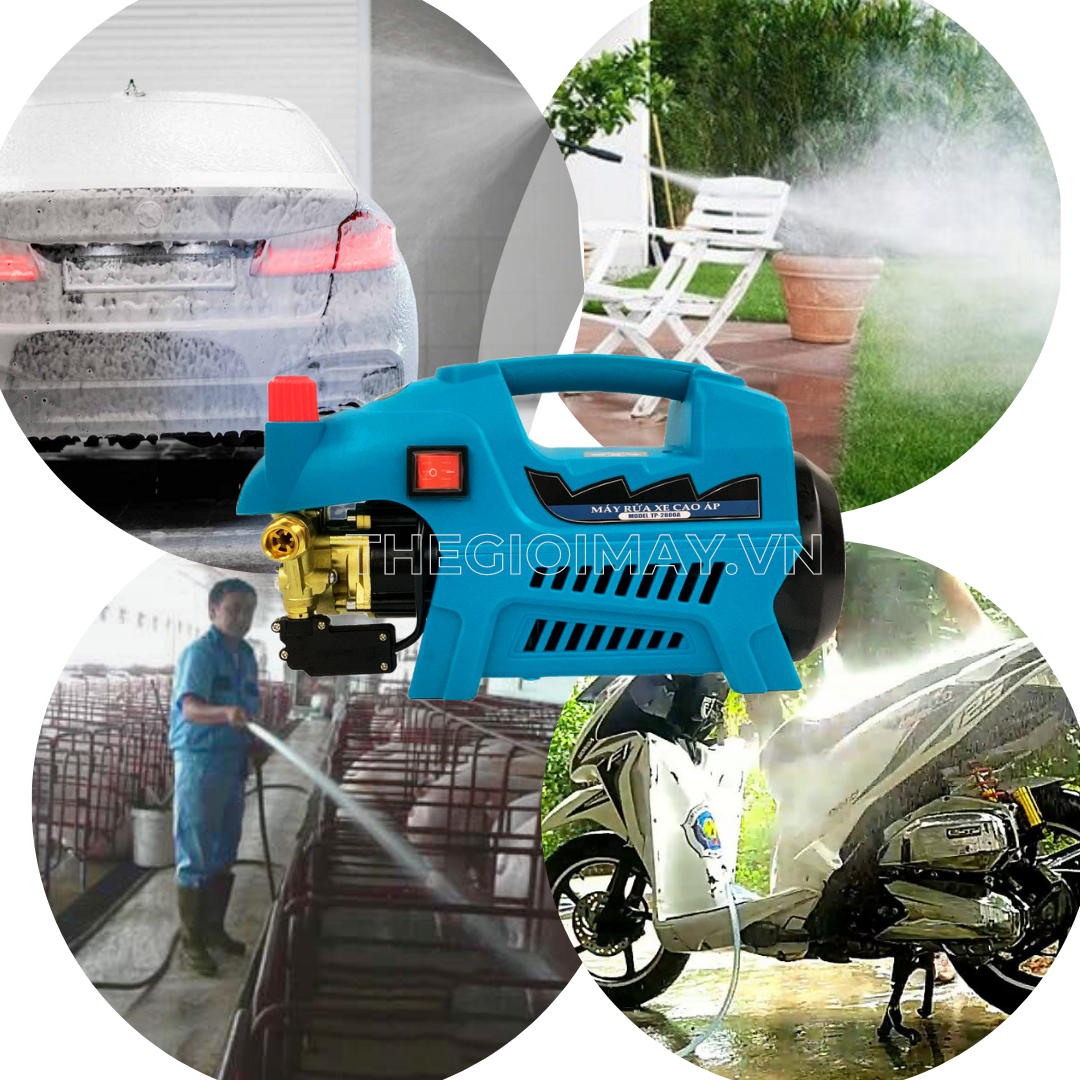 Máy rửa xe mini Toàn Phát TP 2800A được ứng dụng nhiều trong đời sống. Ngoài chức năng chính là rửa xe thì máy còn được ứng dụng trong xịt rửa máy lạnh, xịt rửa sân vườn, chuồng trại, nhà xưởng,...
