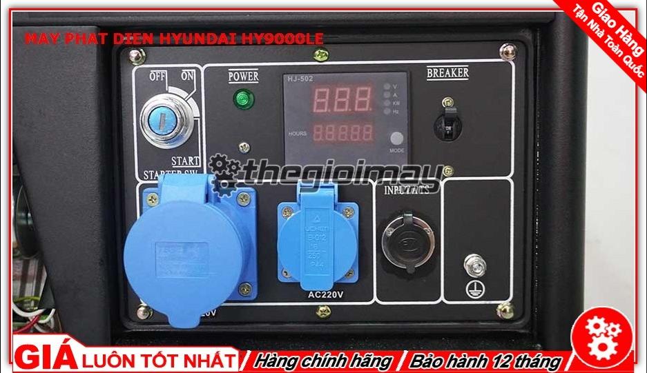Bảng điều khiển của máy phát điện Hyundai HY9000LE
