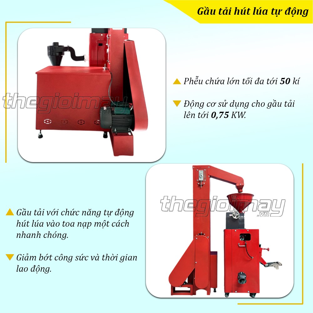 Gầu tải của máy xát gạo Takyo TK 250 T