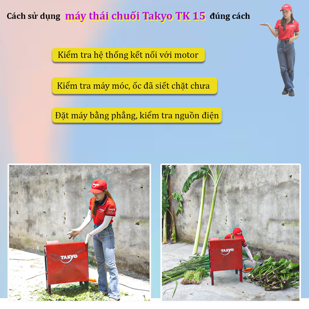 Hướng dẫn sử dụng máy thái chuối mịn Takyo TK 15