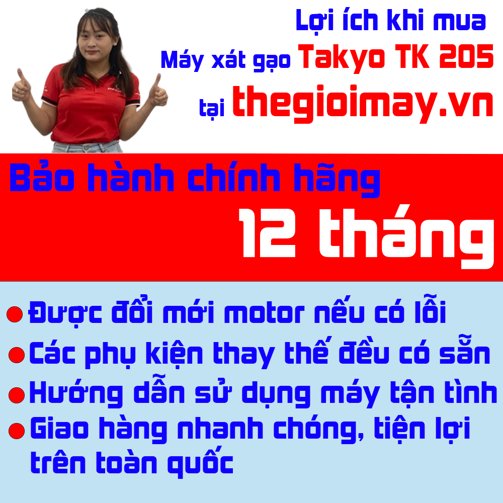 Lợi ích khi mua 1may1 xát gọ gia đình Takyo TK 205