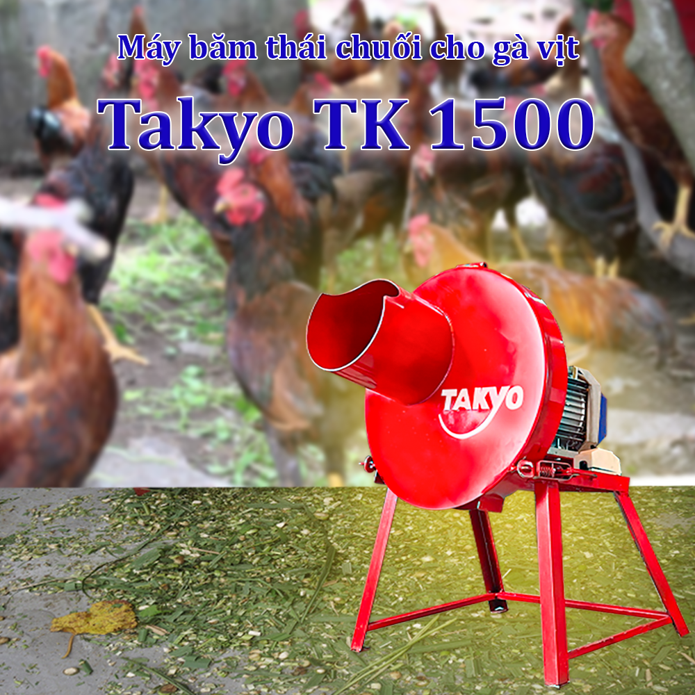 Máy băm chuối đa năng Takyo TK 1500 cho gà vịt tại quận Ô Môn