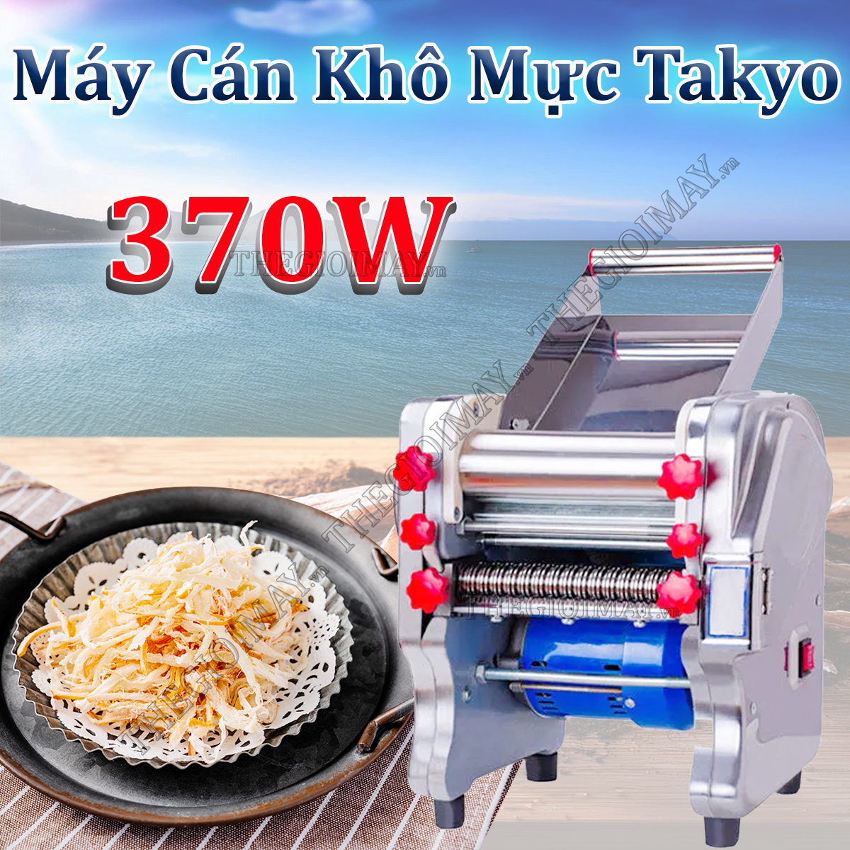 Máy cán khô mực - ép khô bò Takyo dùng điện 370W