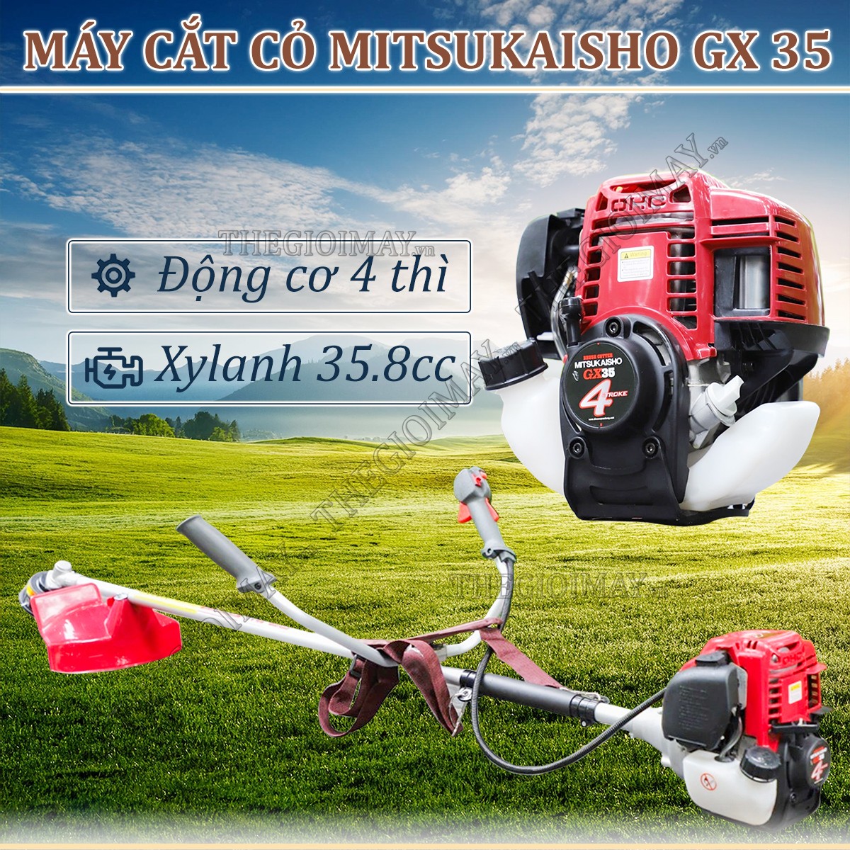 Máy cắt cỏ Mitsukaisho GX35