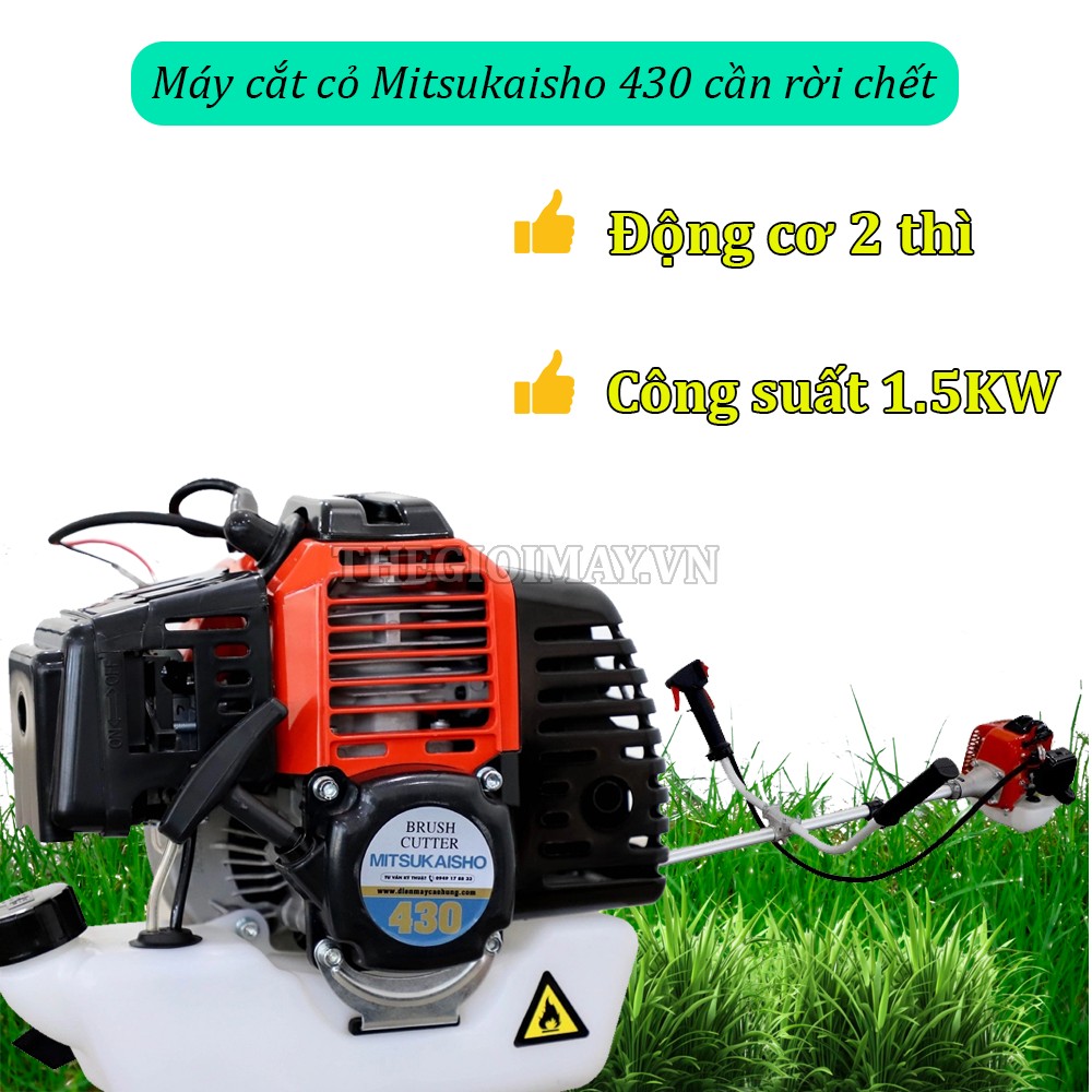 Máy cắt cỏ Mitsukaisho 430 cần rời chết sử dụng động cơ 2 thì