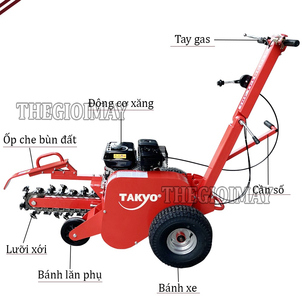 Cấu tạo máy đào rãnh Takyo TK 100 DR