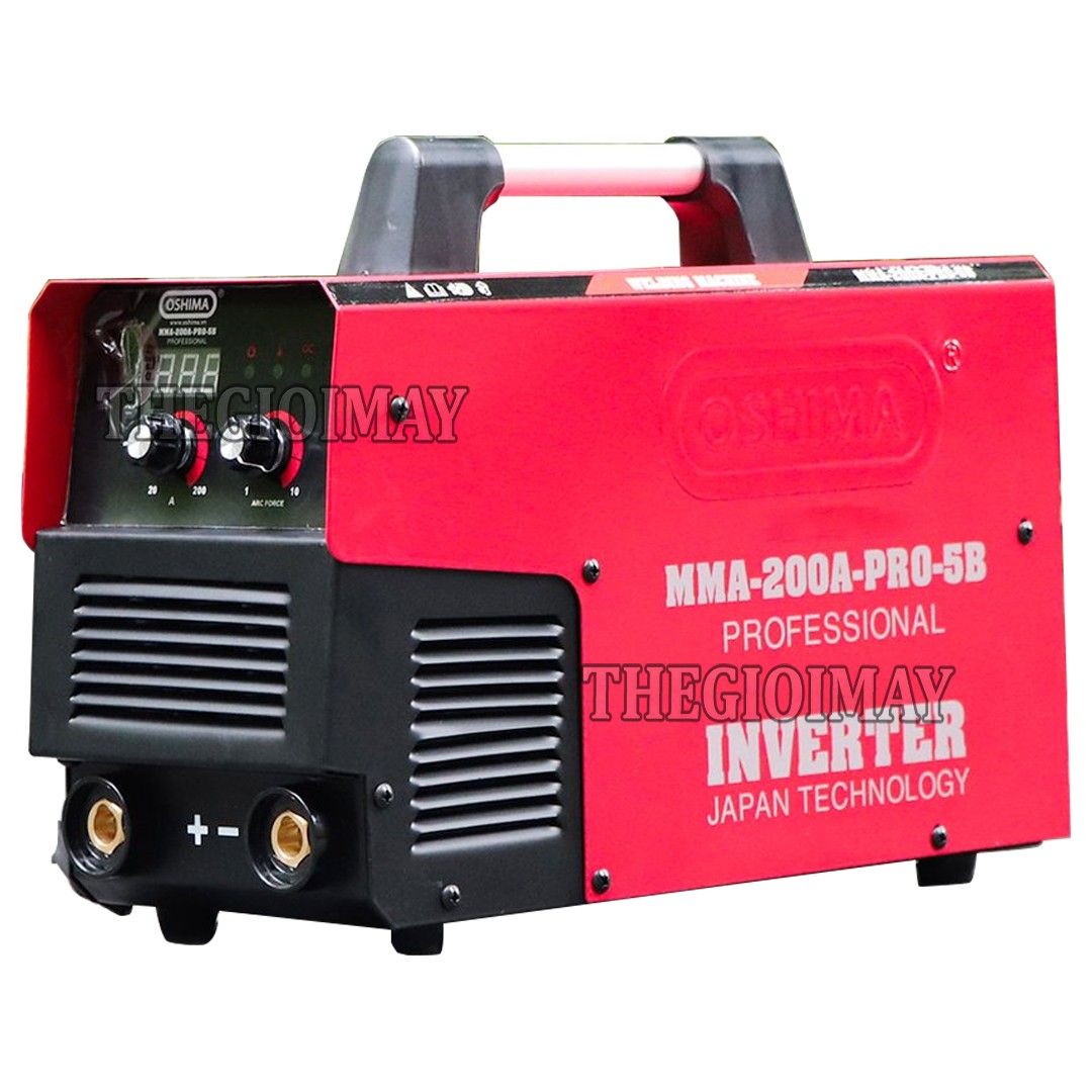 Thông số kỹ thuật máy hàn OSHIMA MMA-200A-PRO-5B 8.5KVA Đỏ