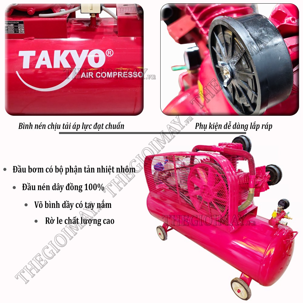 Ưu điểm của máy nén khí dây đai Takyo TK 200