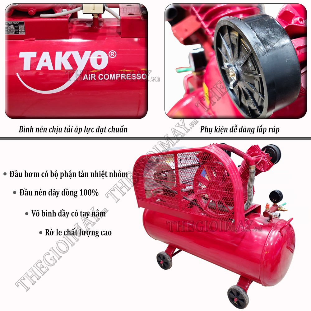 Ưu điểm của máy nén khí dây đai Takyo TK 75