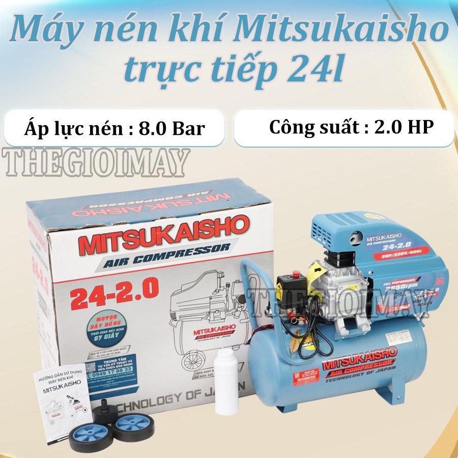 Máy nén khí trực tiếp Mitsukaiso 24L