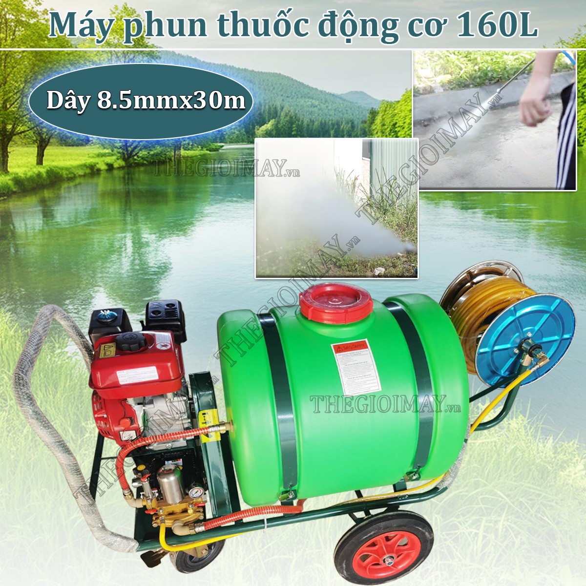 Máy phun thuốc động cơ xăng 160L