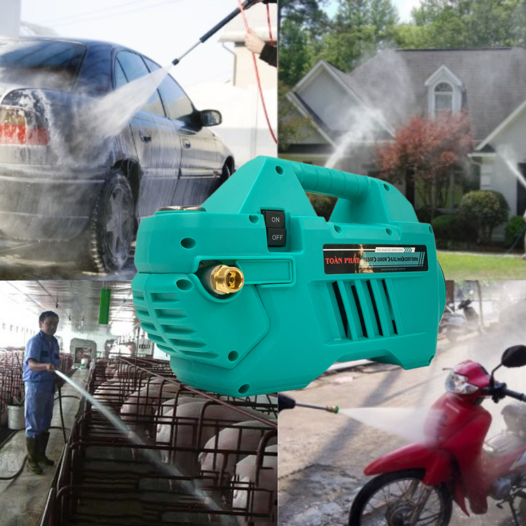 Ngoài việc máy rửa xe Toàn Phát TP 2000 được ứng dụng trong việc rửa xe thì máy còn có thể xịt rửa sân vườn, chuồng trại, tưới cây nhằm phục vụ cho đời sống hằng ngày.